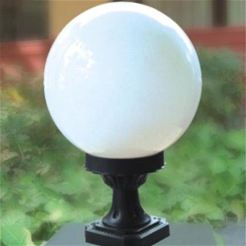 球型白色柱头灯 LED大门柱子灯户外 欧式别墅户外柱头灯图片