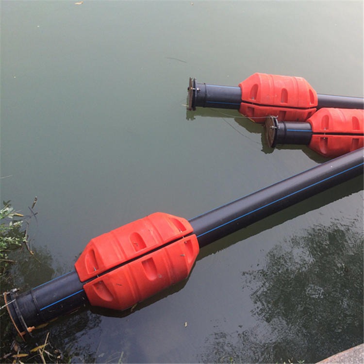 大浮力抽沙管道浮体 对夹式疏浚浮筒 聚乙烯管浮子价格图片