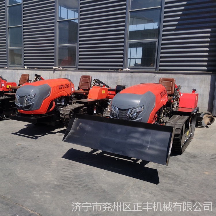 50马力座驾式履带拖拉机 小型多功能旋耕机 山区果园用的四驱除草机