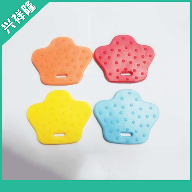 热销推荐玩具塑胶配件 五角形婴儿玩具牙胶配件 多色婴儿牙胶批发