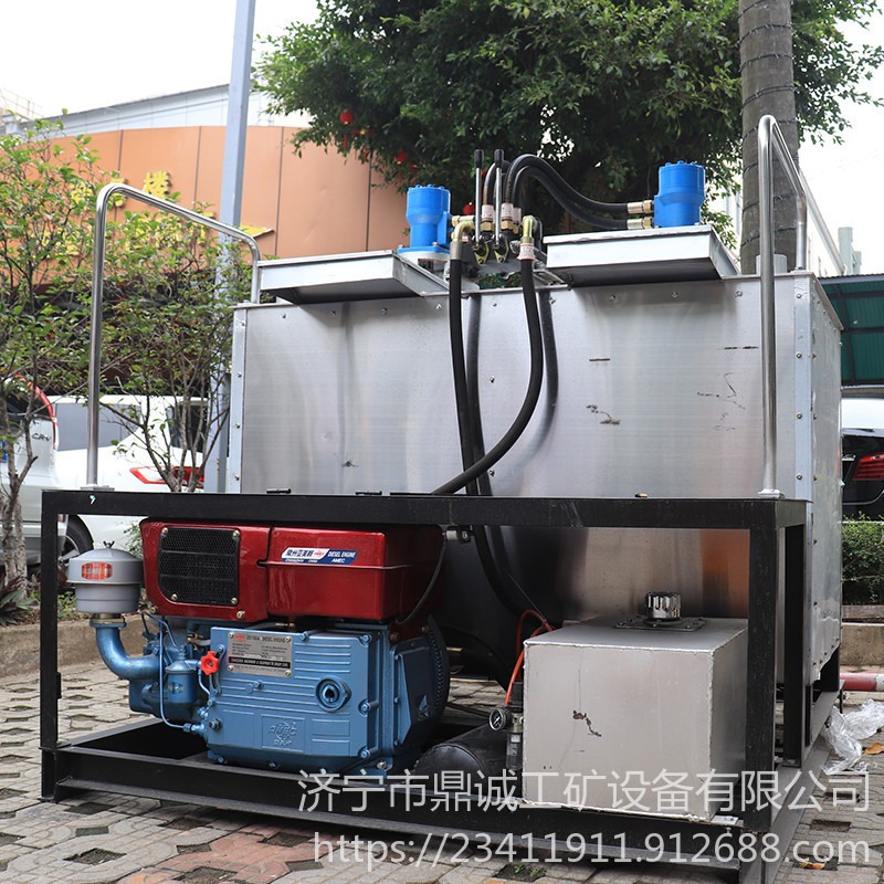 陕西汉中标线热熔釜 鼎诚液压双缸热熔釜厂家 600公斤双缸热熔釜价格图片