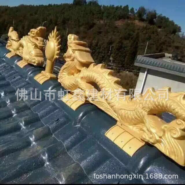 树脂瓦斜脊瓦 合成树脂瓦 树脂仿古瓦 树脂琉璃瓦 平改坡瓦示例图1