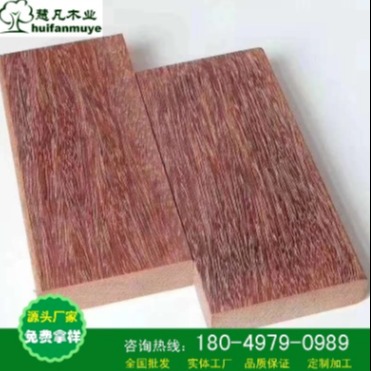 厂家防腐木非洲红铁木板材 多规格户外防腐木 地板公母槽定制图片