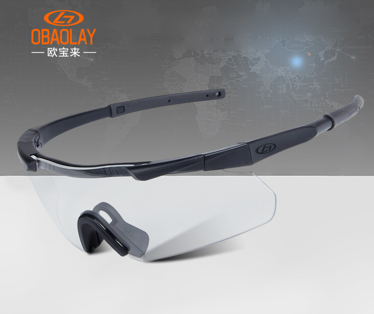 厂家直销欧宝来 盾弧抗冲击野战骑行户外眼镜 防风镜 护目镜示例图6