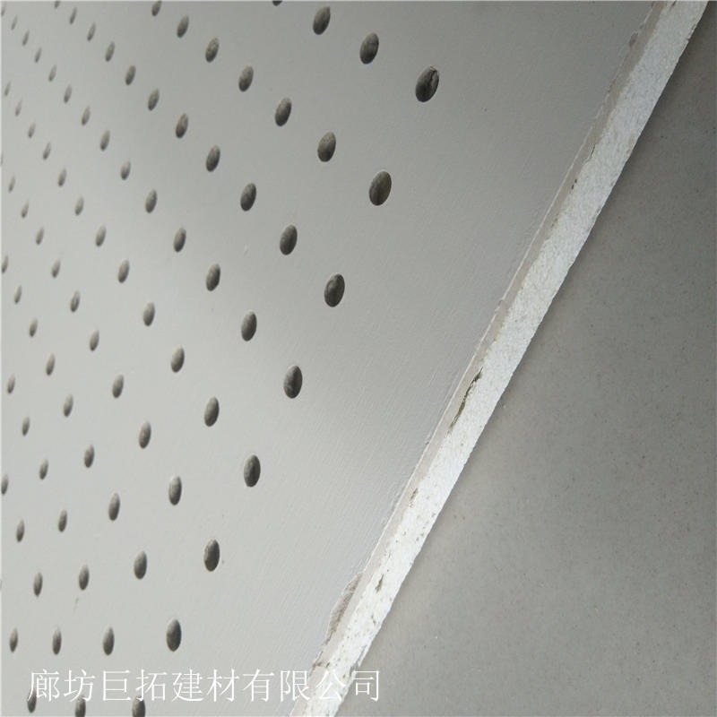 岩棉复合穿孔板墙面保温吸音板 微孔天花硅酸钙板 硅酸钙穿孔板复合吸声板 降噪隔音硅酸钙板 巨拓