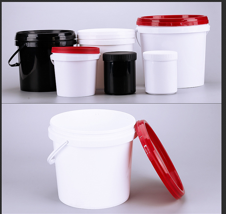 1L2L 5L 8L升PP圆形塑料桶化工涂料桶包装桶油漆乳胶漆桶密封水桶示例图16