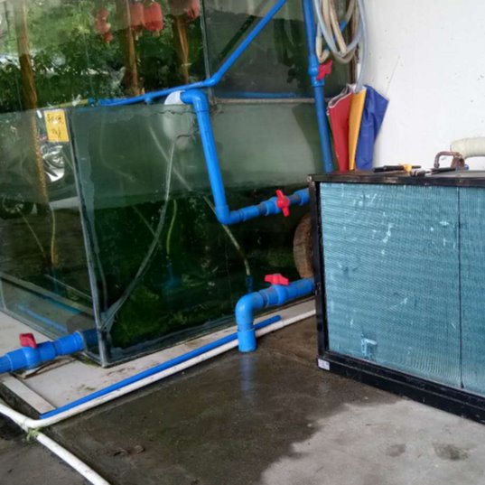 鱼池制冷机 海鲜养殖制冷机 冷却水循环机 鱼缸水冷机 小型冷水机组图片