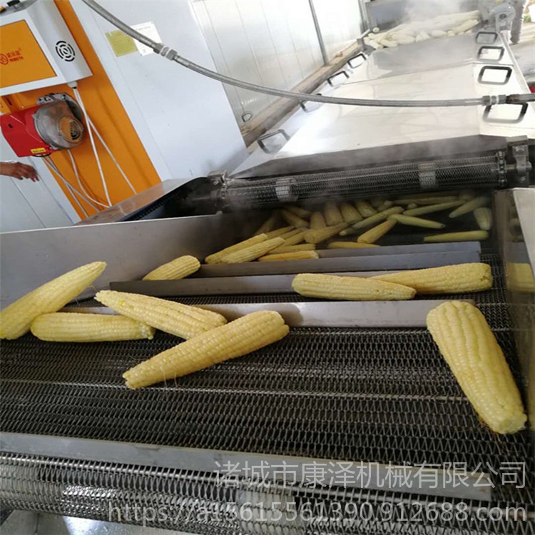 康泽直供SZ4000型真空即食玉米固色漂烫机 甜玉米漂烫设备 玉米加工流水线