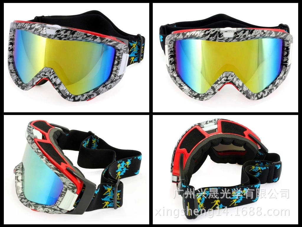滑雪镜 双层防雾抗压滑雪镜 防紫外线滑雪镜 防风透气滑雪镜示例图8