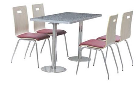 不锈钢厨房设备项目建设厂家中空吹塑快餐桌椅 折叠式快餐桌椅 皮面快餐桌椅