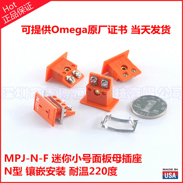 MPJ-N-F小号N型迷你面板安装热电偶插座 美国OMEGA面板连接器