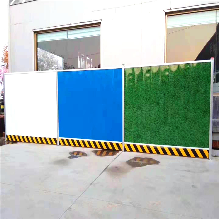 路通 建筑工地施工扣板围栏 蓝色平面扣板围栏 生产厂家图片