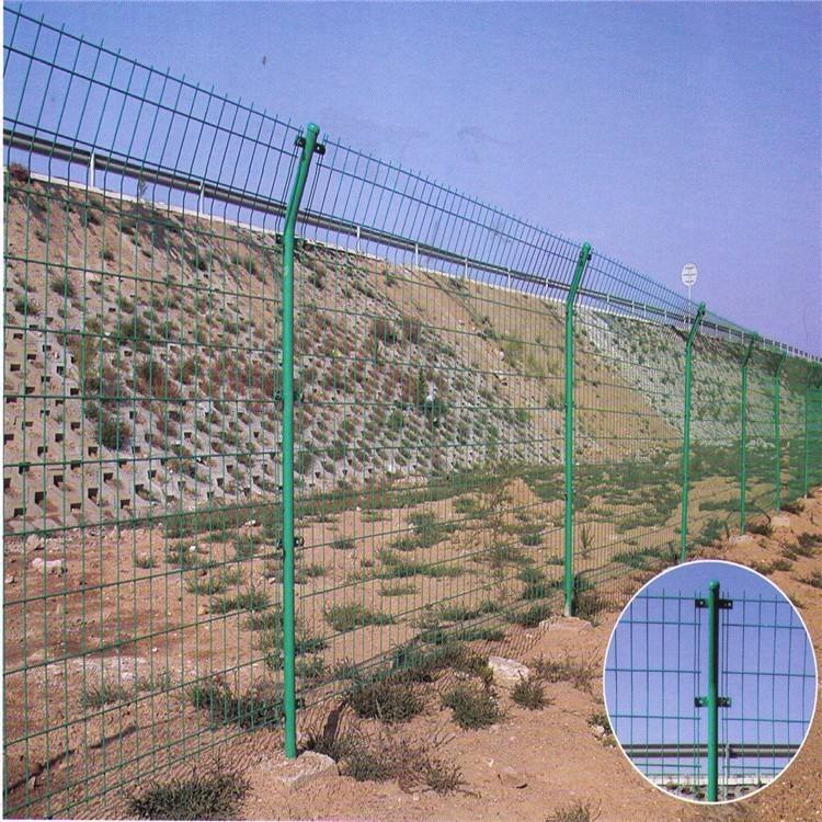 德兰现货圈地果园防护网 浸塑钢丝圈地果园防护网 绿色果园隔离双边丝护栏网
