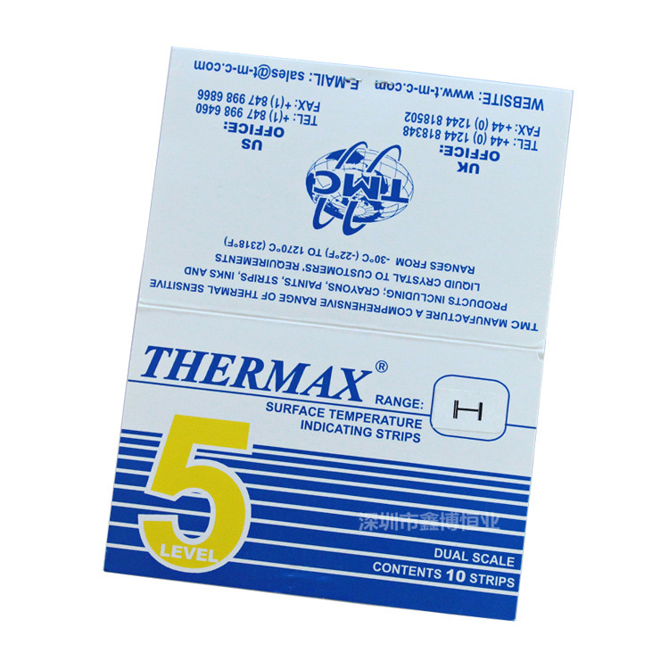 英国THERMAX变色测温贴片 英国TMC温度标签 5格H感温纸 216-249度示例图4