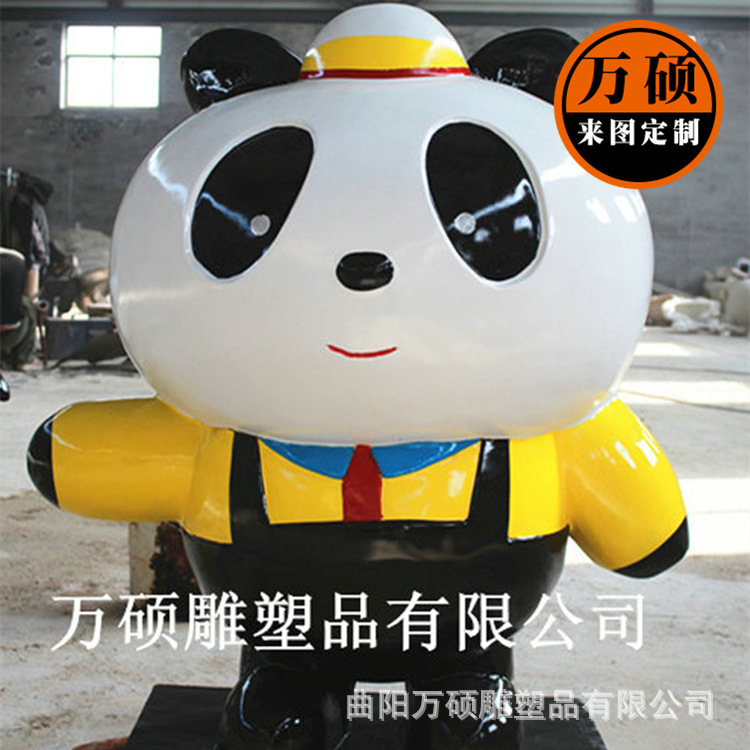 熊猫幼儿园卡通动漫雕塑制作厂家卡通猫咪雕塑示例图2