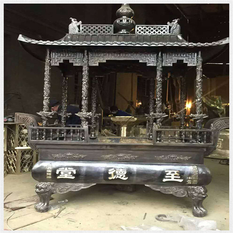 皆缘法器 佛教寺院铸铁供佛香炉 各种规格 厂家供应宗祠香炉