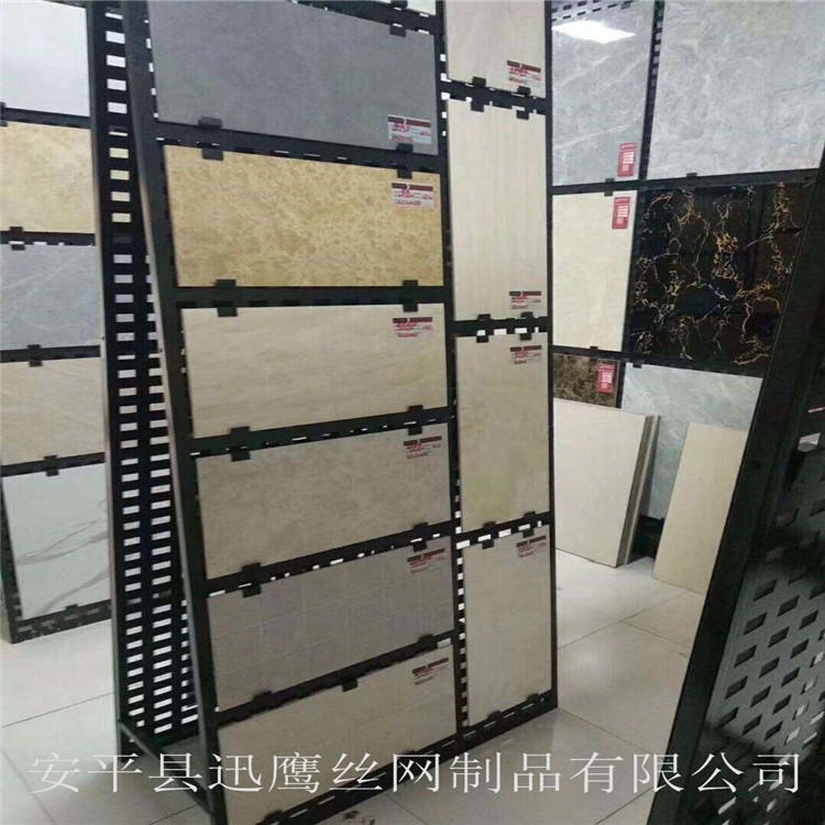 武汉市铁板网展示架  800600瓷砖挂网  黑色挂瓷砖冲孔板尺寸   迅鹰挂瓷砖地砖网孔板
