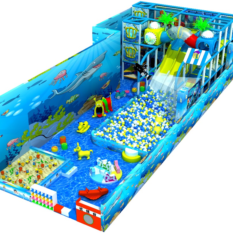 海洋系列淘气堡   淘气堡设备 儿童乐园设备  图影滑梯 铭博游乐设备厂家