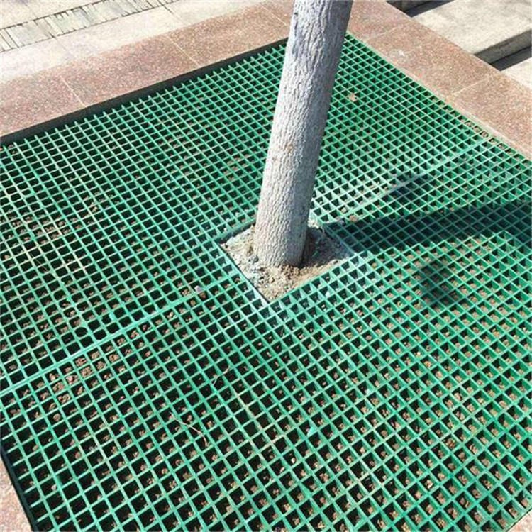菏泽市玻璃钢地沟盖板批发  黄色绿色塑料格栅板    迅鹰树坑篦子盖板价格