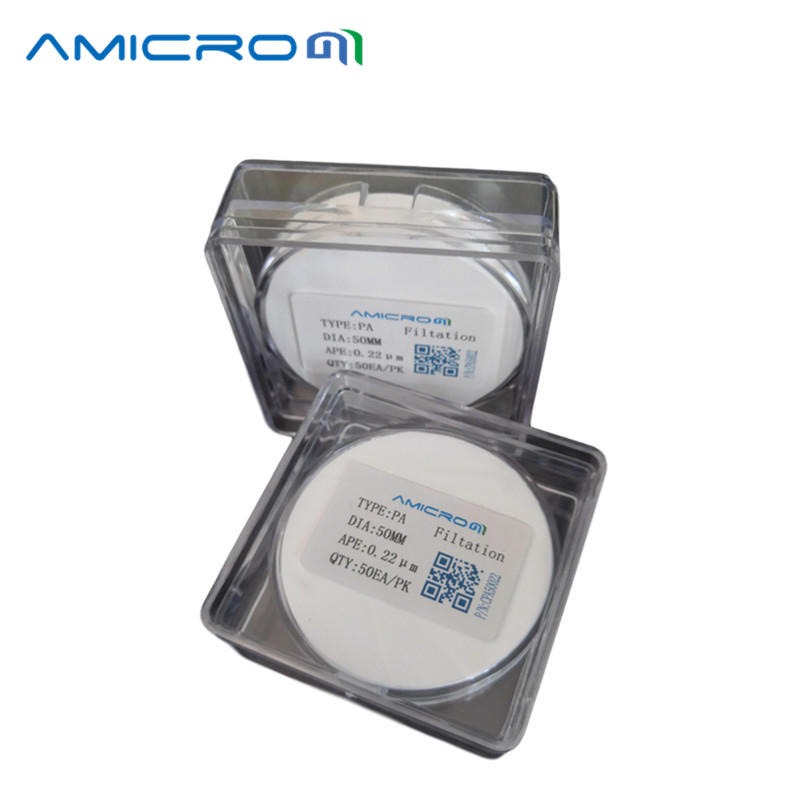 Amicrom实验室滤膜35mm玻璃纤维滤纸0.45um 1.0um实验室GF超细玻璃滤纸 25张/盒图片