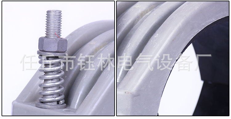 厂家直销JGPH品字型电缆固定夹 三芯管夹单孔带弹簧夹具示例图7
