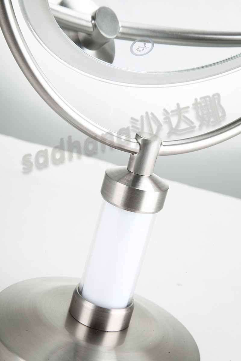 跨境专供 化妆镜led led化妆镜 浴室化妆镜 化妆镜带灯 金属示例图4