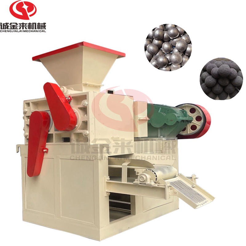 型煤焦碳压球机 290液压粉煤灰压球机 高铬对辊挤压成型机图片