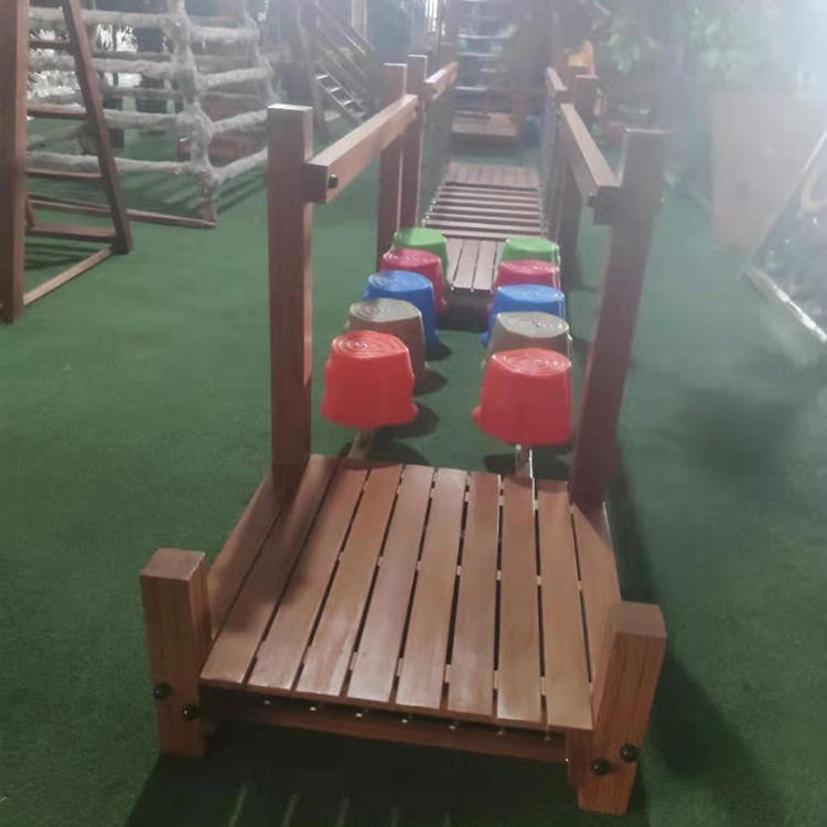 智创 ZC-1 木质平衡训练组合 儿童室外体能训练设备木质荡桥感统训练平衡木