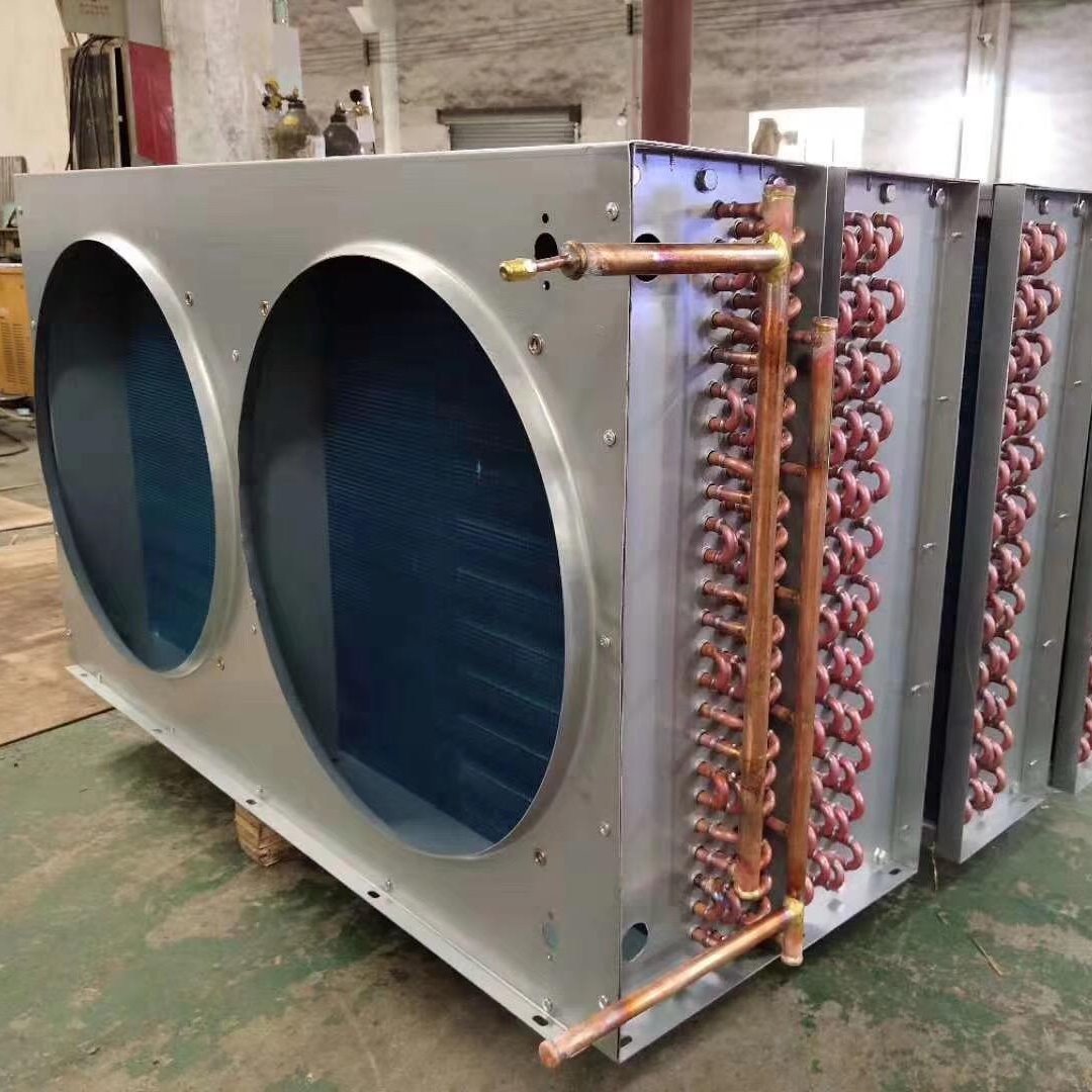 冷凝器厂家直销 工业翅片式冷凝器 制冷设备翅片式换热器 中央空调冷凝器 风冷冷凝器图片