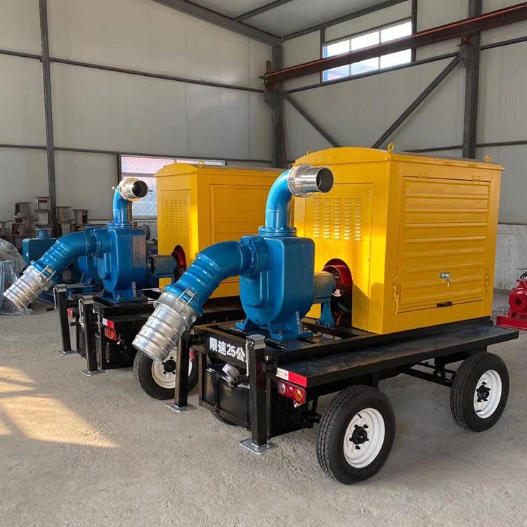 奥莱柴油机水泵  拖车式柴油泵车 10寸移动自吸污水泵价格