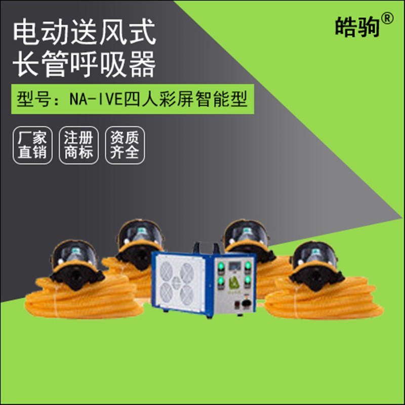 上海皓驹厂家直销 NA-IVE 送风式长管空气呼吸器 电动送风式长管呼吸器 四人电动送风呼吸器 移动供气源长管