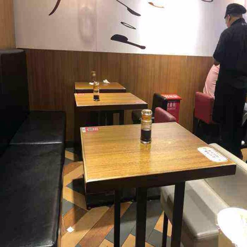 阿香米线餐桌椅生产厂家 餐厅快餐桌椅批发尚邑家具ST-00178