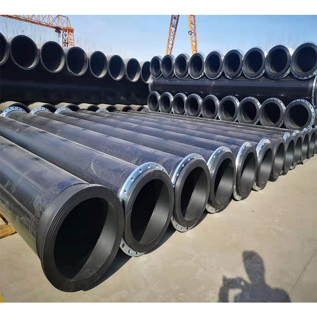 青州HDPE100级SDR11公斤大口径疏浚管道搭配法兰钢片出口生产研发