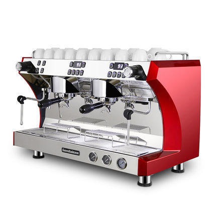 潍坊格米莱商用咖啡机 CRM3120C双头咖啡机 半自动意式泵压咖啡机 高压蒸汽压力表咖啡机