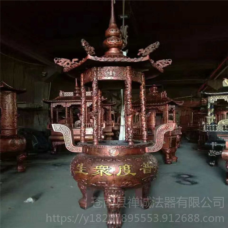 圆形六龙柱香炉  寺庙六龙柱香炉批发 道教六龙柱香炉温州图片