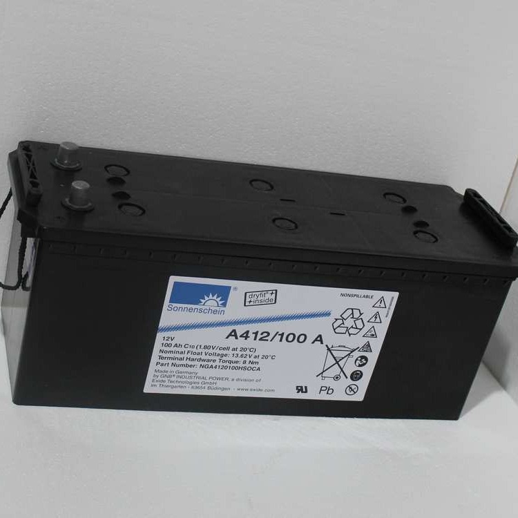 德国阳光蓄电池A412/100A  原装进口 阳光蓄电池12V100AH  储能应急电池 UPS电源专用 现货供应