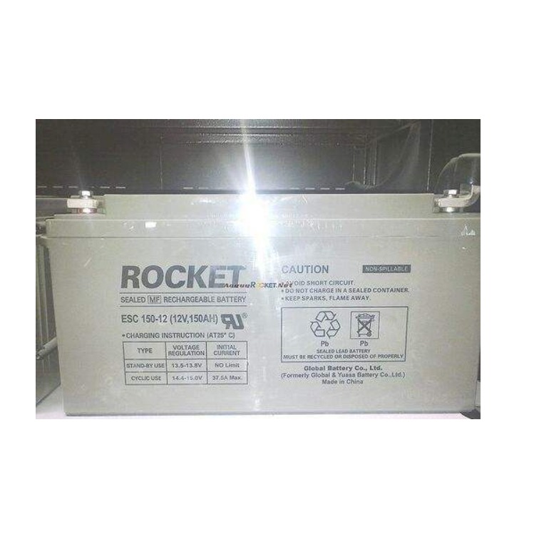 韩国火箭蓄电池ES150-12 阀控式免维护电池 照明通讯应急 火箭12V150AH