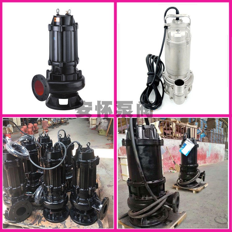 移动式潜水排污泵  上海安怀QW200-310-13-22污水泵潜水水泵 污水杂质泵