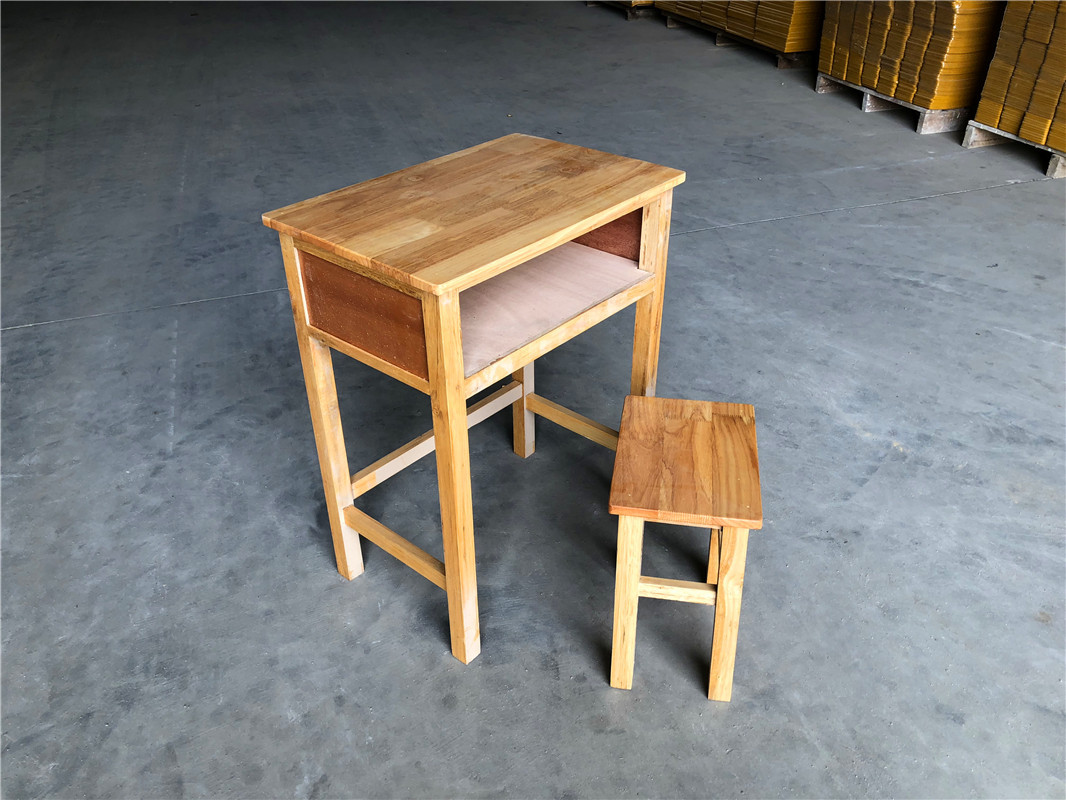 实木课桌椅儿童学习桌儿童书桌松木小学生课桌椅家用写字桌椅套装示例图4