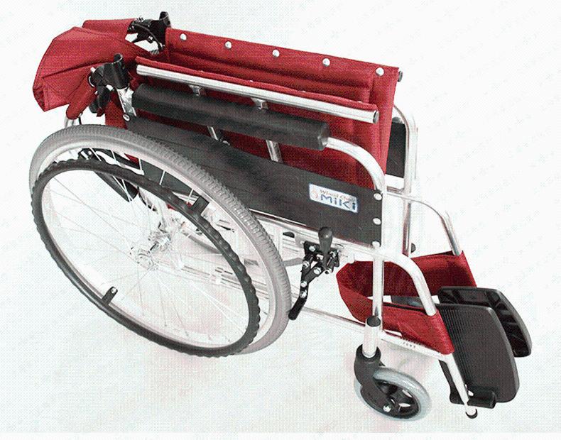 批发MiKi三贵轮椅MPT-43L 轻便折叠 免充气老人残疾人代步车示例图5