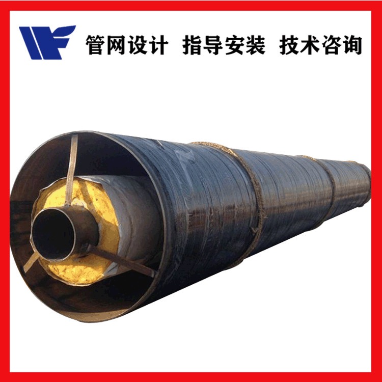 219直埋式蒸汽管道 螺旋保温钢管 工业园高温传输管