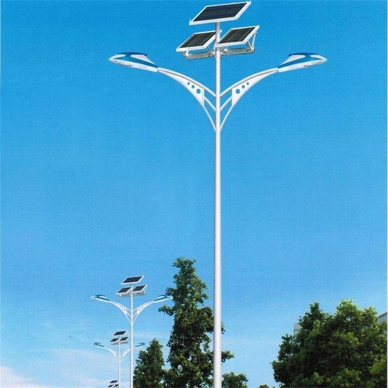 鑫永虹双灯头太阳能灯 8米平行臂LED大功率自动感应太阳能道路灯