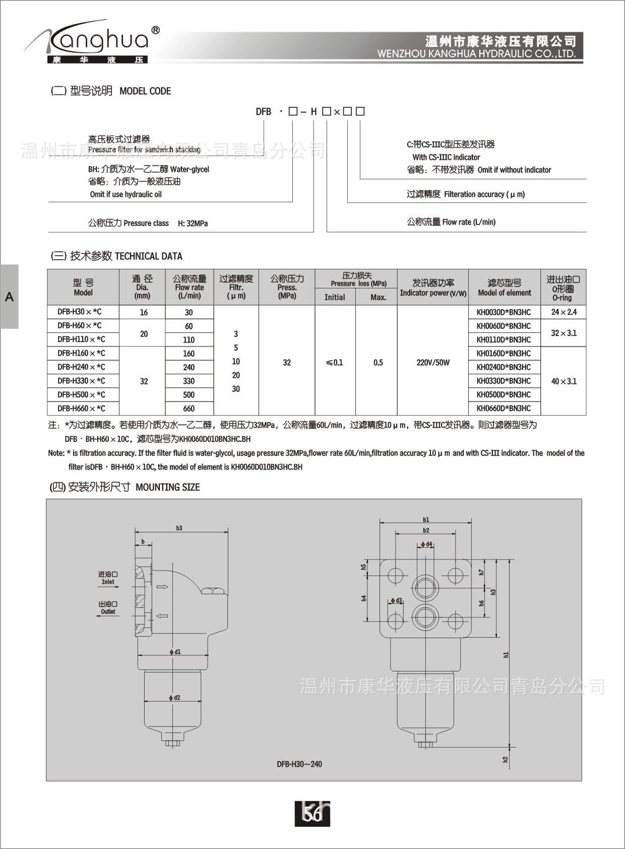 厂家直供DFB-H60高压板式过滤器 板式安装高压滤油器示例图2