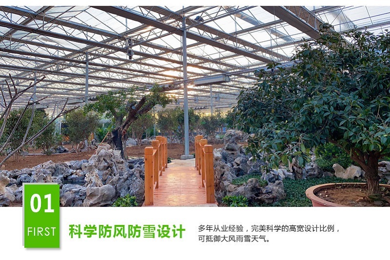 玻璃阳光板温室大棚 格润温室建设智能大棚智能温室 智慧植物工厂示例图4