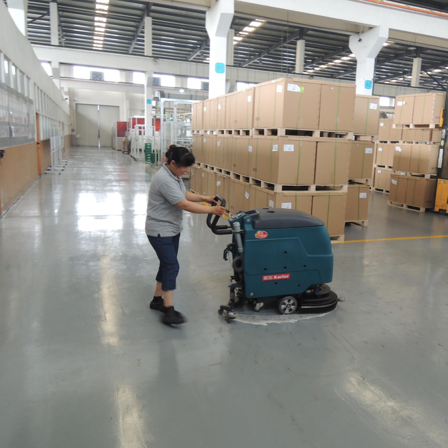 凯叻手推式全自动洗地机KL520 电瓶式洗地机  广东惠州市医院超市商场物业工厂擦地机