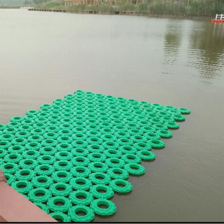 水生植物浮床厂家 甘肃方形生态浮床 拼接水上造景浮床 一匡源头厂家图片