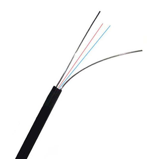 室内四芯皮线光缆光纤入户烽火纤芯皮缆2条钢丝加强4芯GJXH-4B
