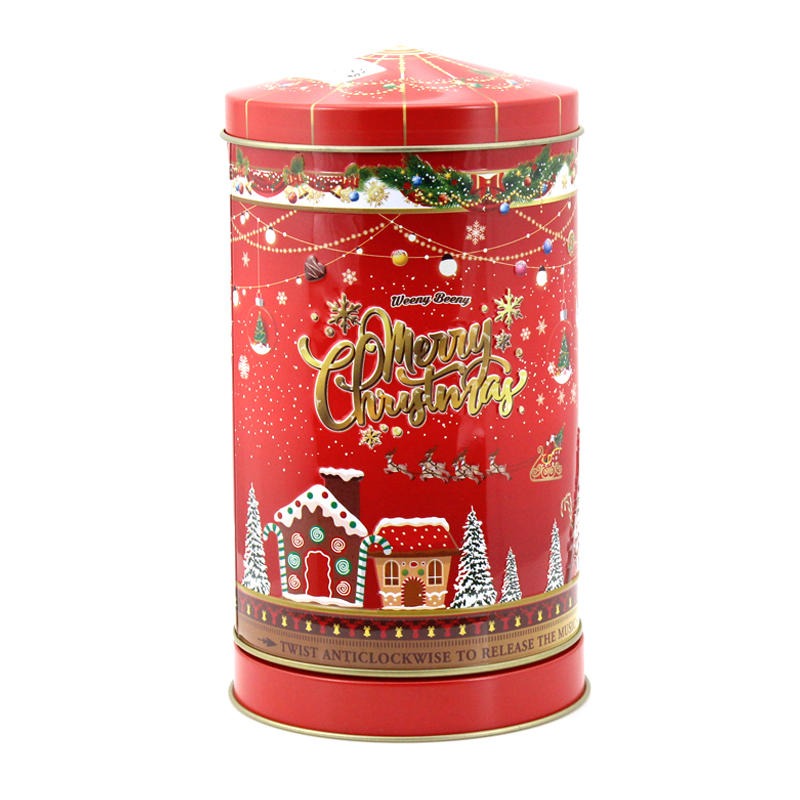 创意单层音乐铃铁罐定制 圣诞节礼品包装铁盒制作 麦氏罐业 金属罐生产厂