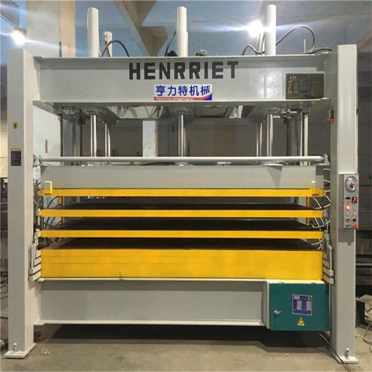 亨力特专业生产多层热压机 ,不锈钢门厂60吨5层电加热压机,铝蜂窝板多层热压机可定制图片