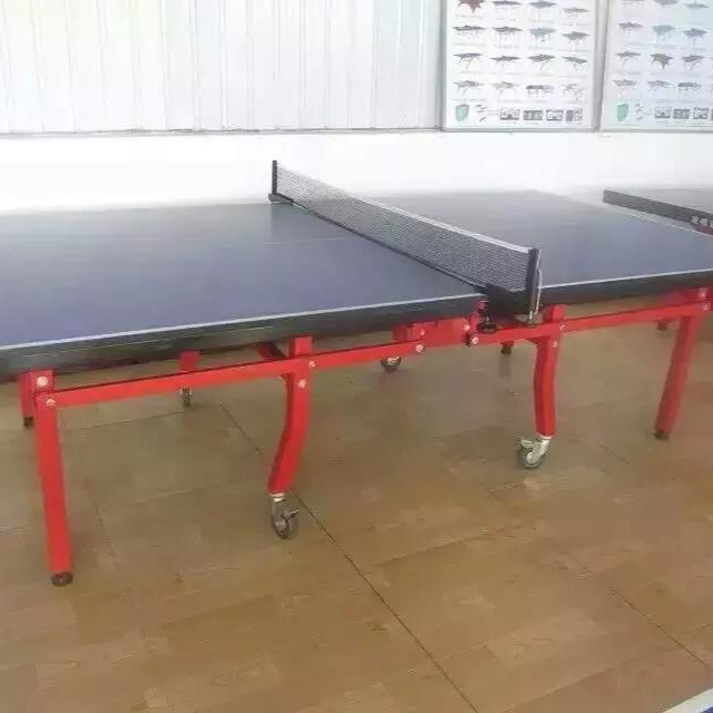 沧州晶康体育 厂家批发零售标准比赛双折移动乒乓球台 室内标准乒乓球台 室外乒乓球桌
